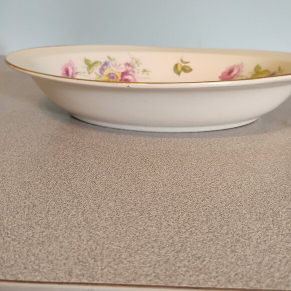 Salem China Vintage Floral Oval Serving Bowl - Picture 3 of 5